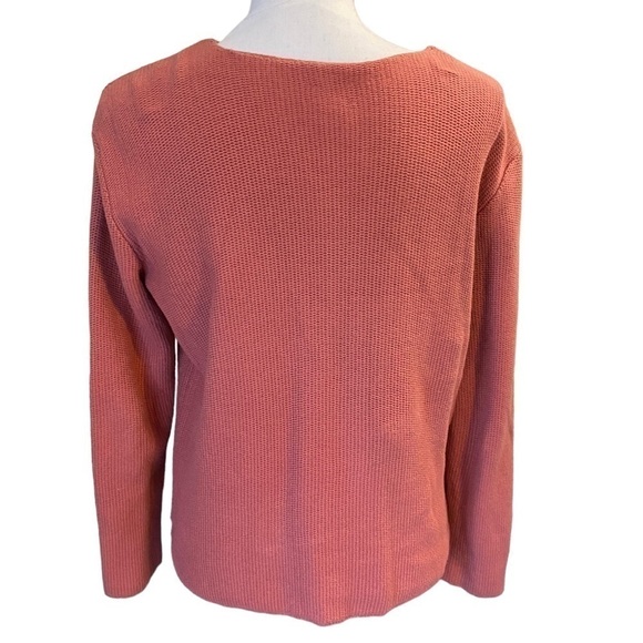 j Jill Lightweight Maroon/Pink Button Down Cardigan One Pocket Size Small - Picture 3 of 7